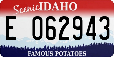 ID license plate E062943