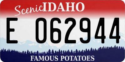 ID license plate E062944