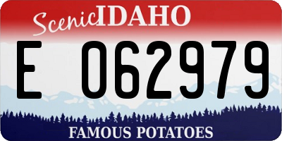 ID license plate E062979