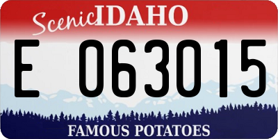 ID license plate E063015