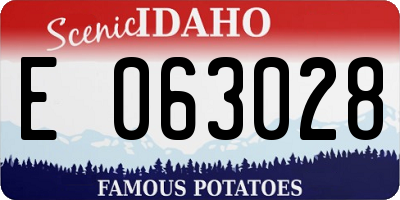 ID license plate E063028