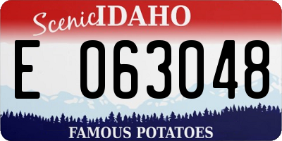 ID license plate E063048