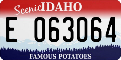 ID license plate E063064