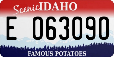 ID license plate E063090