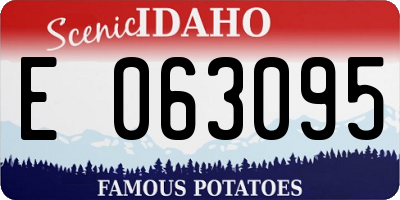 ID license plate E063095