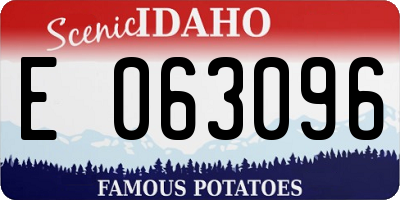 ID license plate E063096