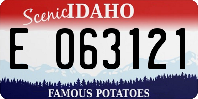 ID license plate E063121