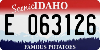 ID license plate E063126