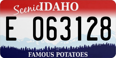 ID license plate E063128