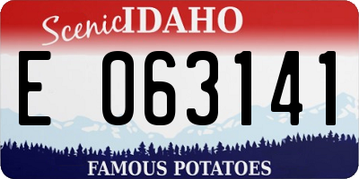 ID license plate E063141