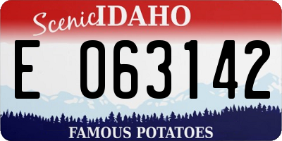 ID license plate E063142