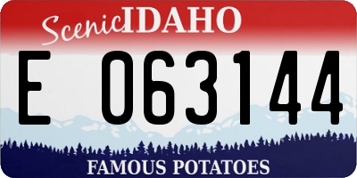ID license plate E063144