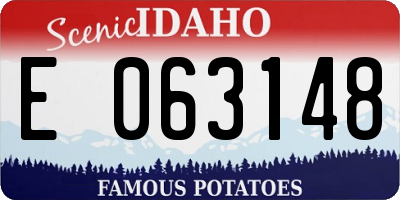 ID license plate E063148