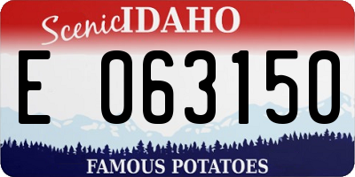 ID license plate E063150