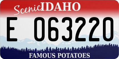 ID license plate E063220