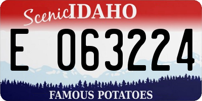 ID license plate E063224