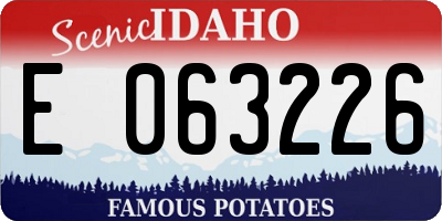 ID license plate E063226