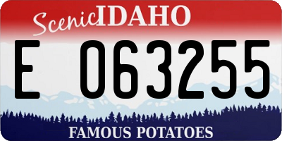 ID license plate E063255