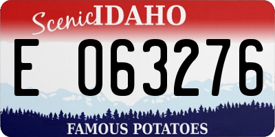 ID license plate E063276