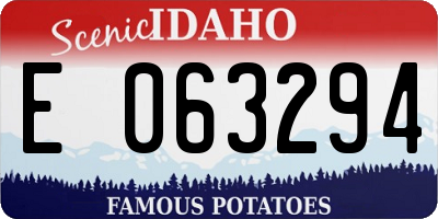 ID license plate E063294