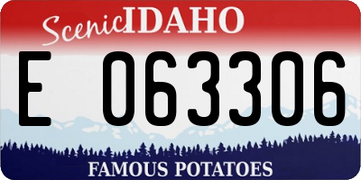 ID license plate E063306