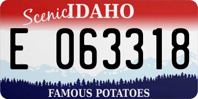 ID license plate E063318