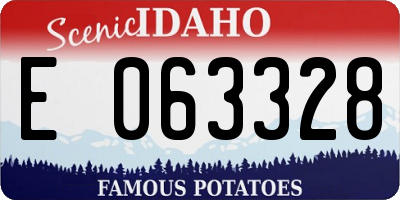 ID license plate E063328