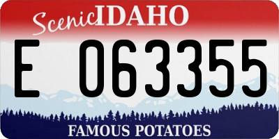 ID license plate E063355