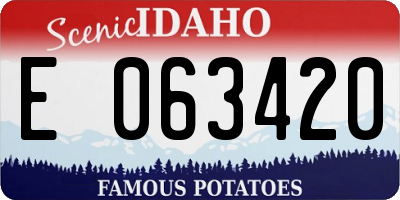 ID license plate E063420