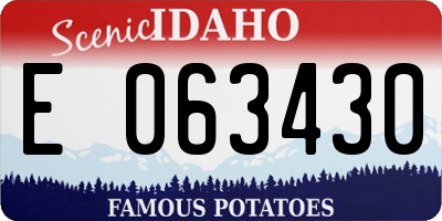 ID license plate E063430