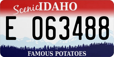 ID license plate E063488