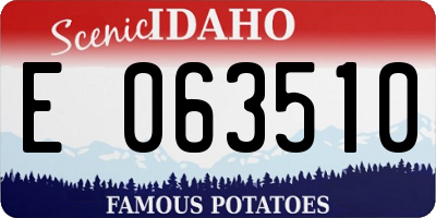 ID license plate E063510