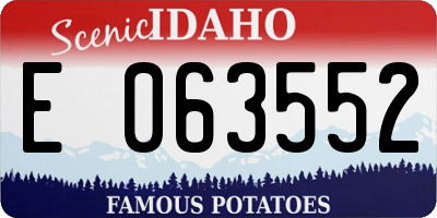 ID license plate E063552