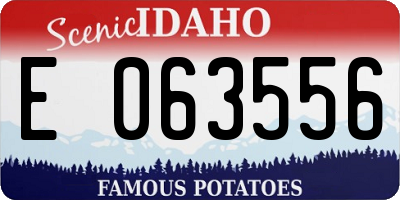 ID license plate E063556
