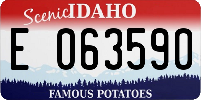 ID license plate E063590