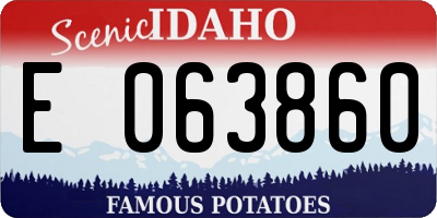 ID license plate E063860