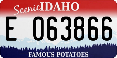 ID license plate E063866