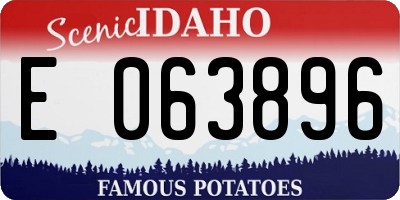ID license plate E063896