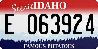 ID license plate E063924