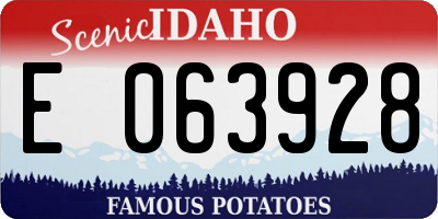ID license plate E063928