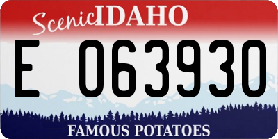 ID license plate E063930