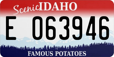 ID license plate E063946