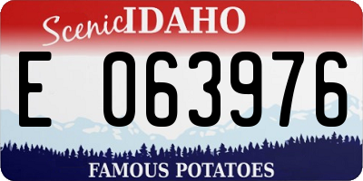 ID license plate E063976