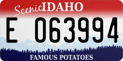ID license plate E063994