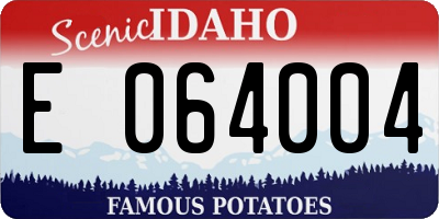ID license plate E064004