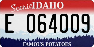 ID license plate E064009