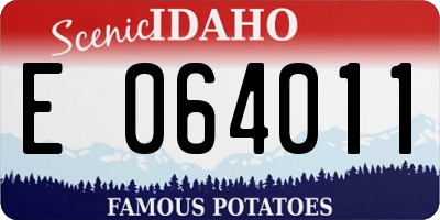 ID license plate E064011
