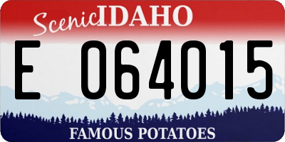 ID license plate E064015