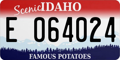 ID license plate E064024