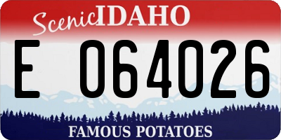 ID license plate E064026